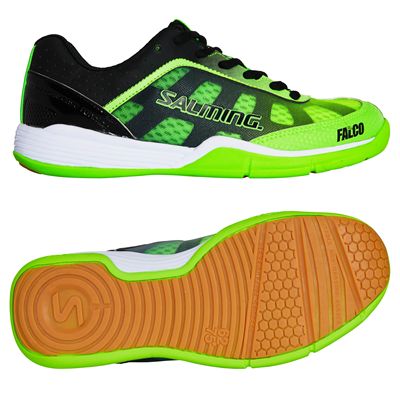 Salming Falco Junior Squash Shoe(Fluo Green/Black) - Image 4