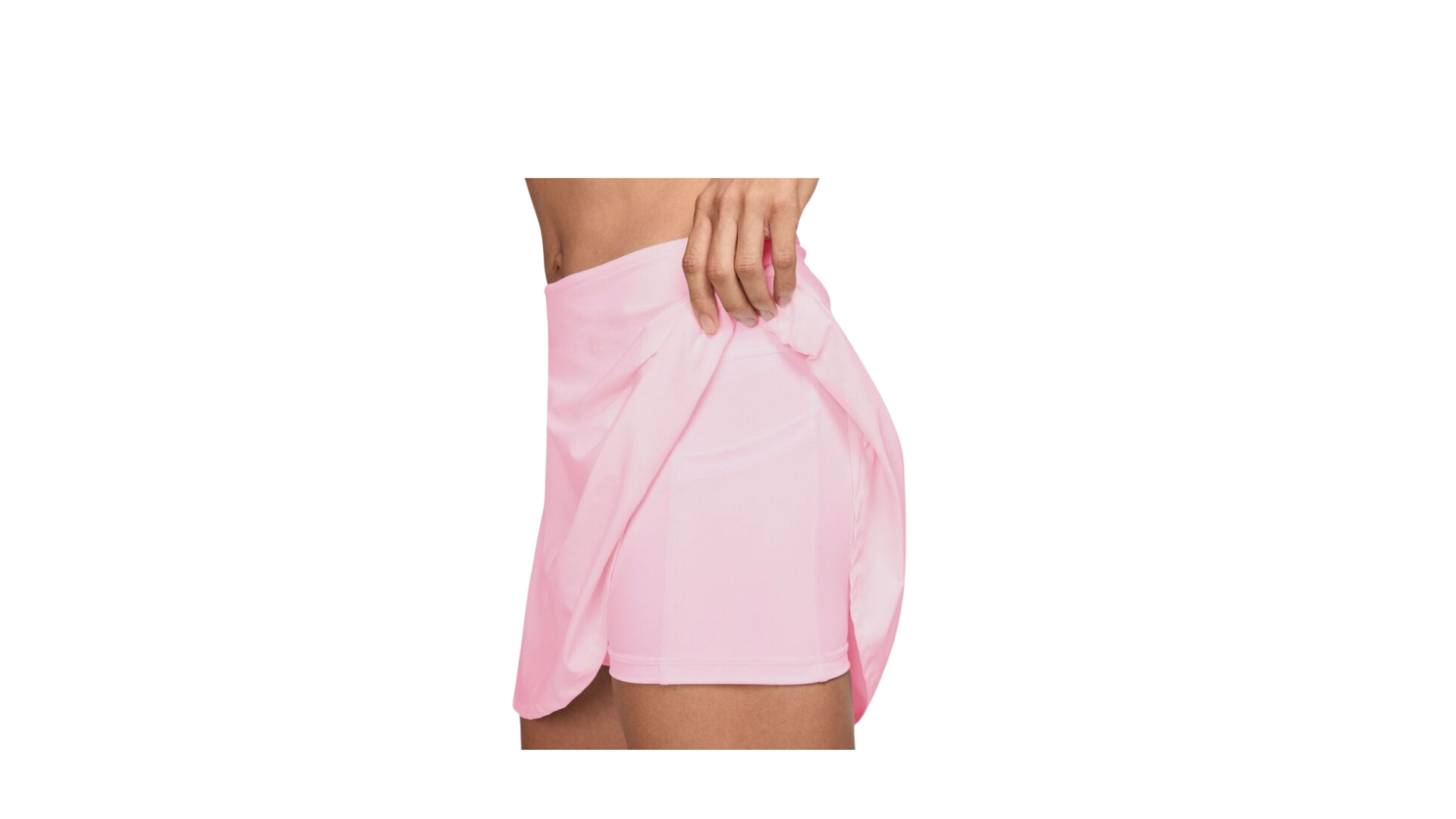 Ladies Dri-FIT Mid-Rise Flouncy Skirt (NIKET027) Pink Foam/White - Image 2